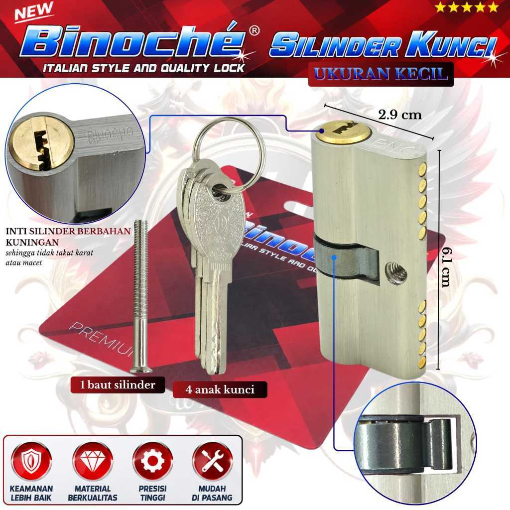 Silinder Kunci BINOCHE KECIL / Cylinder Kunci Pintu Kecil