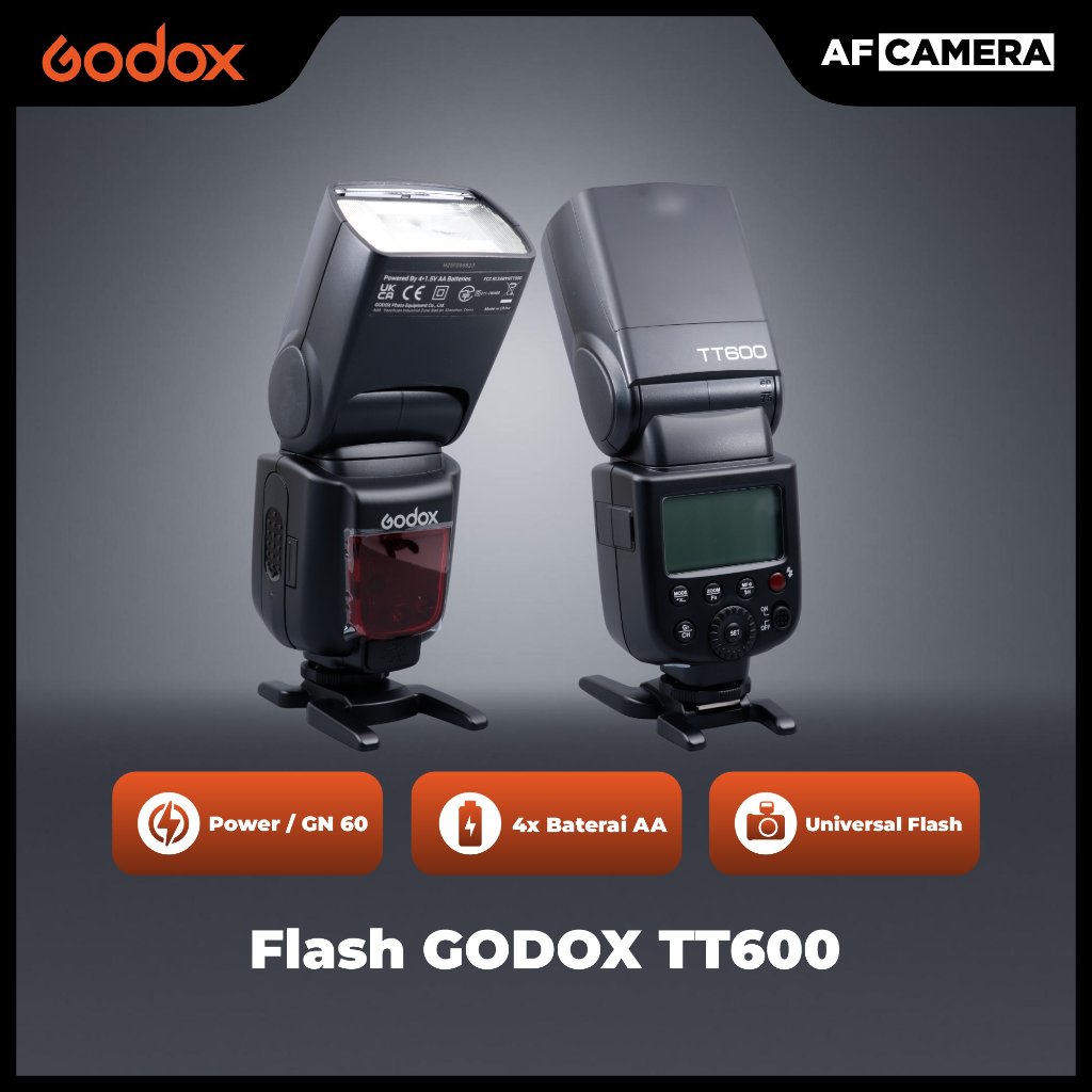 Flash Godox TT600 Speedlite Kamera Universal TT 600 Canon / Nikon / Fujifilm / Lumix / Sony / Olympu