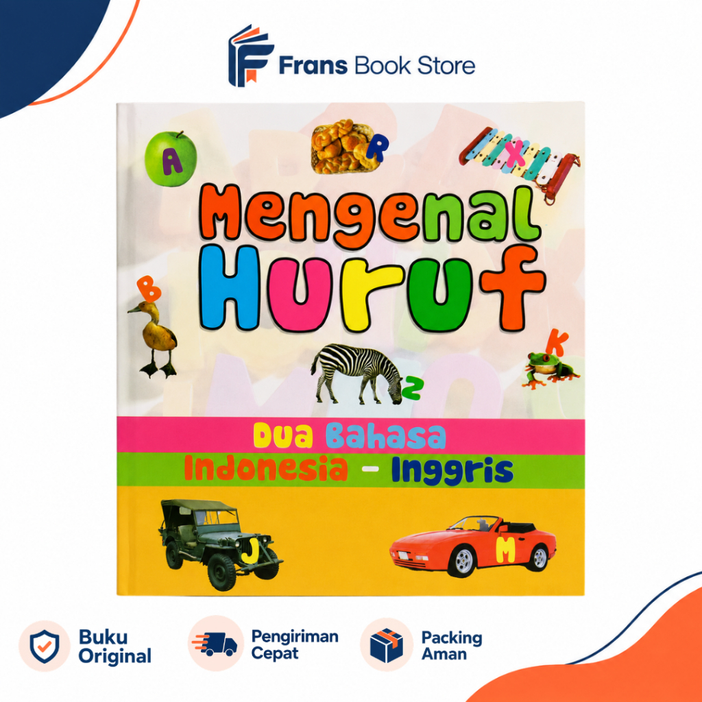 Buku Anak Mengenal Huruf 3 Bahasa Indonesia Inggris Arab | Belajar Abjad PAUD TK | Bee Media Kidz