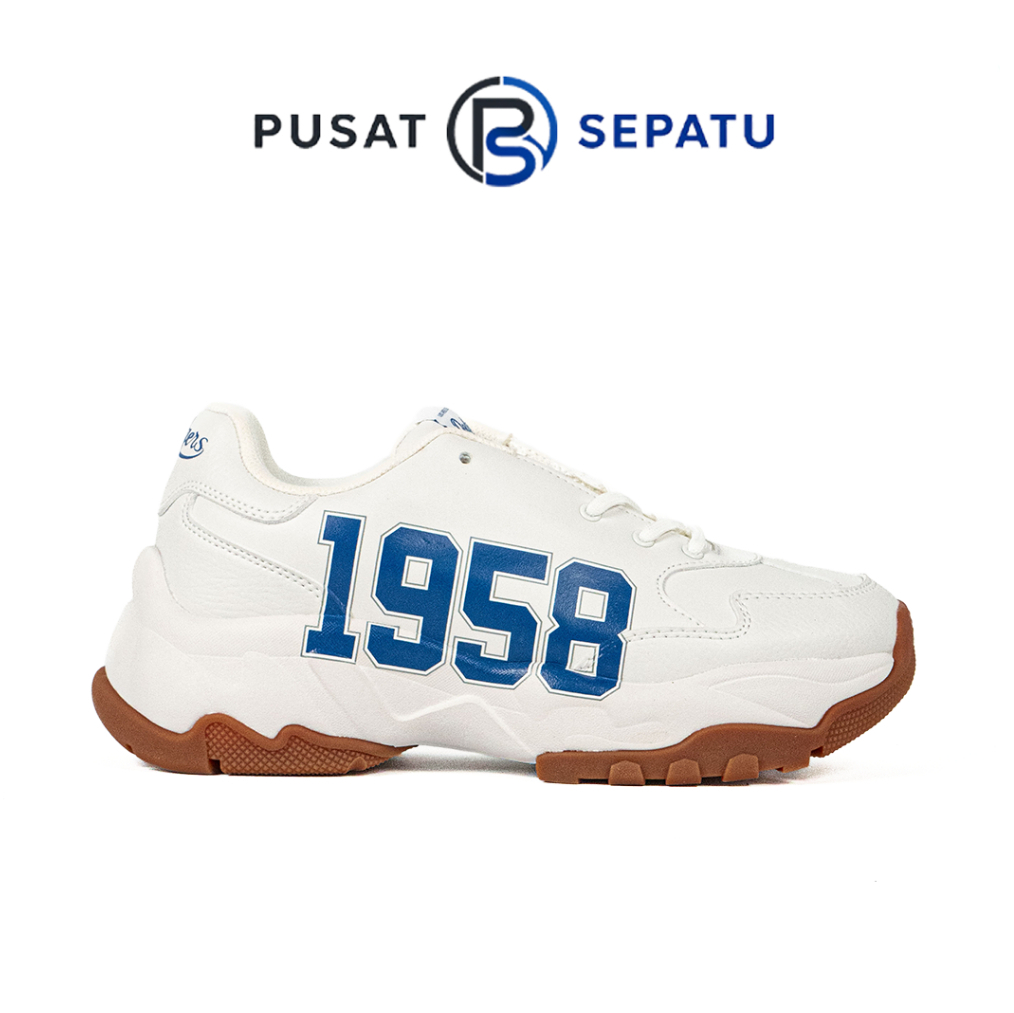 Pusat Sepatu - Sepatu Korea MLB Big Ball Chunky Daddy Shoes LA Dodgers White Blue Gum Sneakers Casua