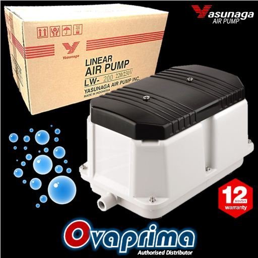 BERGARANSI Yasunaga LW-200 Pompa Udara High Performance Pump Aquarium/Kolam/Limbah Yasunaga LW200