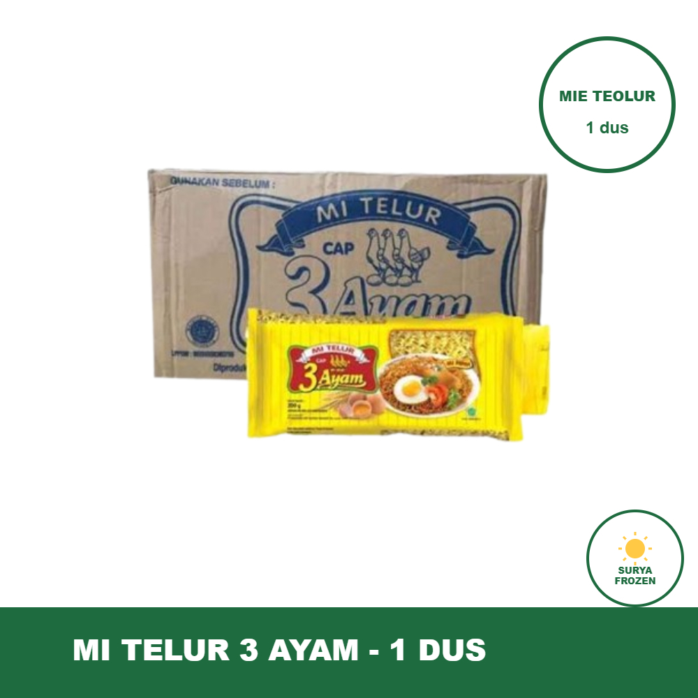 MIE TELUR CAP 3 AYAM DUS KARTON 20 PCS / MIE TELUR CAP 3 AYAM