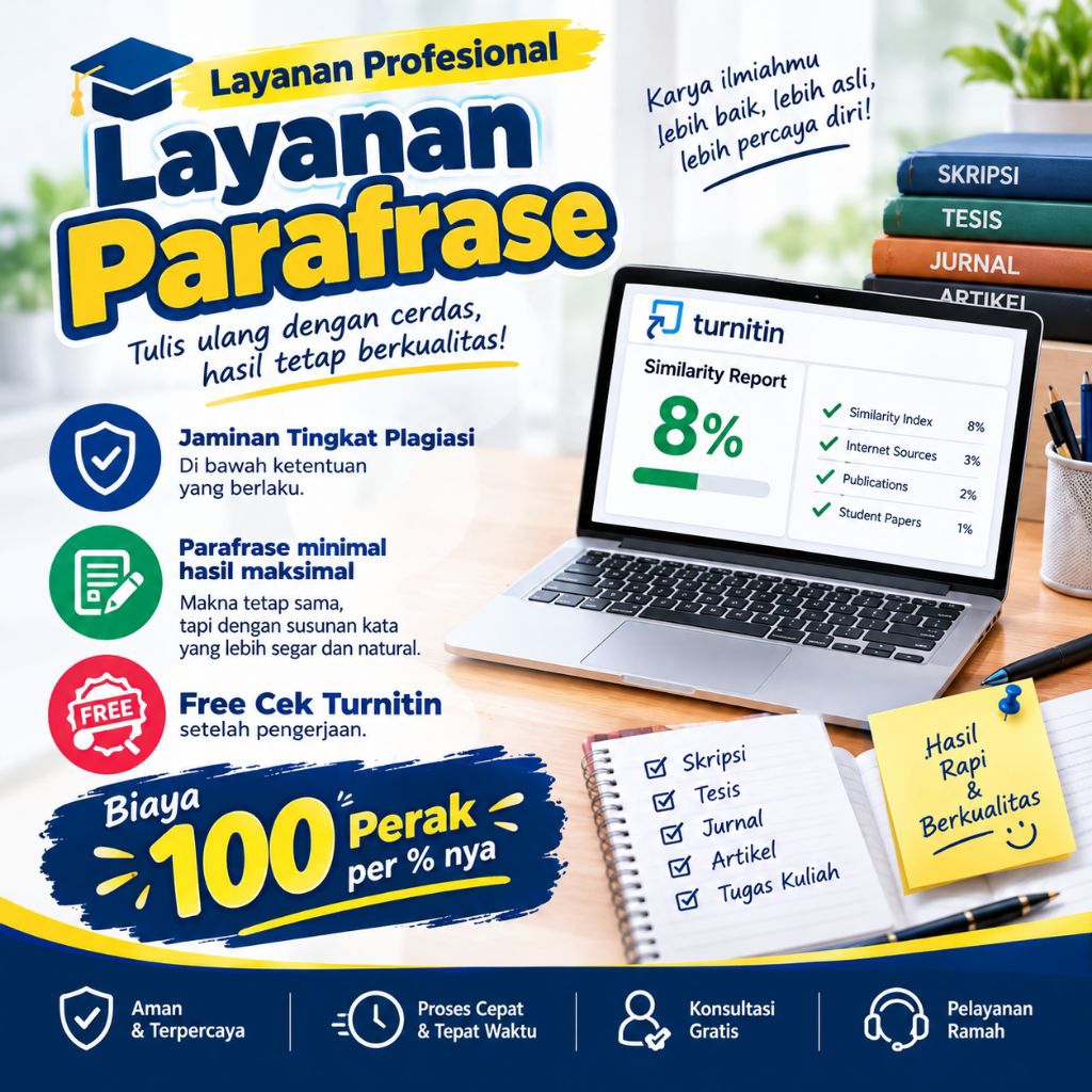 Parafrase Murni Penurunan Skor Turnitin - Cek Plagiasi Turnitin
