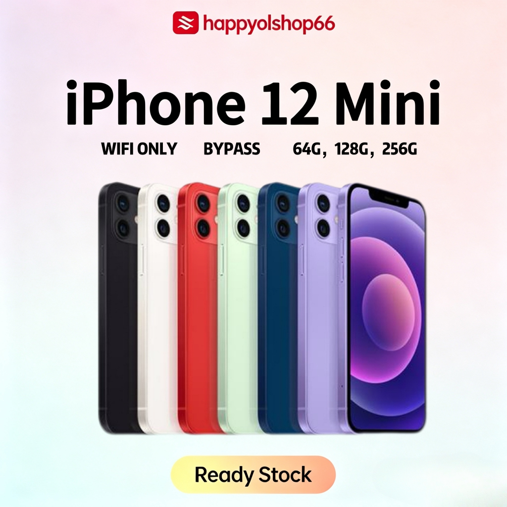 IPhone 12 Mini WIFI ONLY BYPASS 64GB 128GB 256GB Bekas Second Original Mulus Fullset