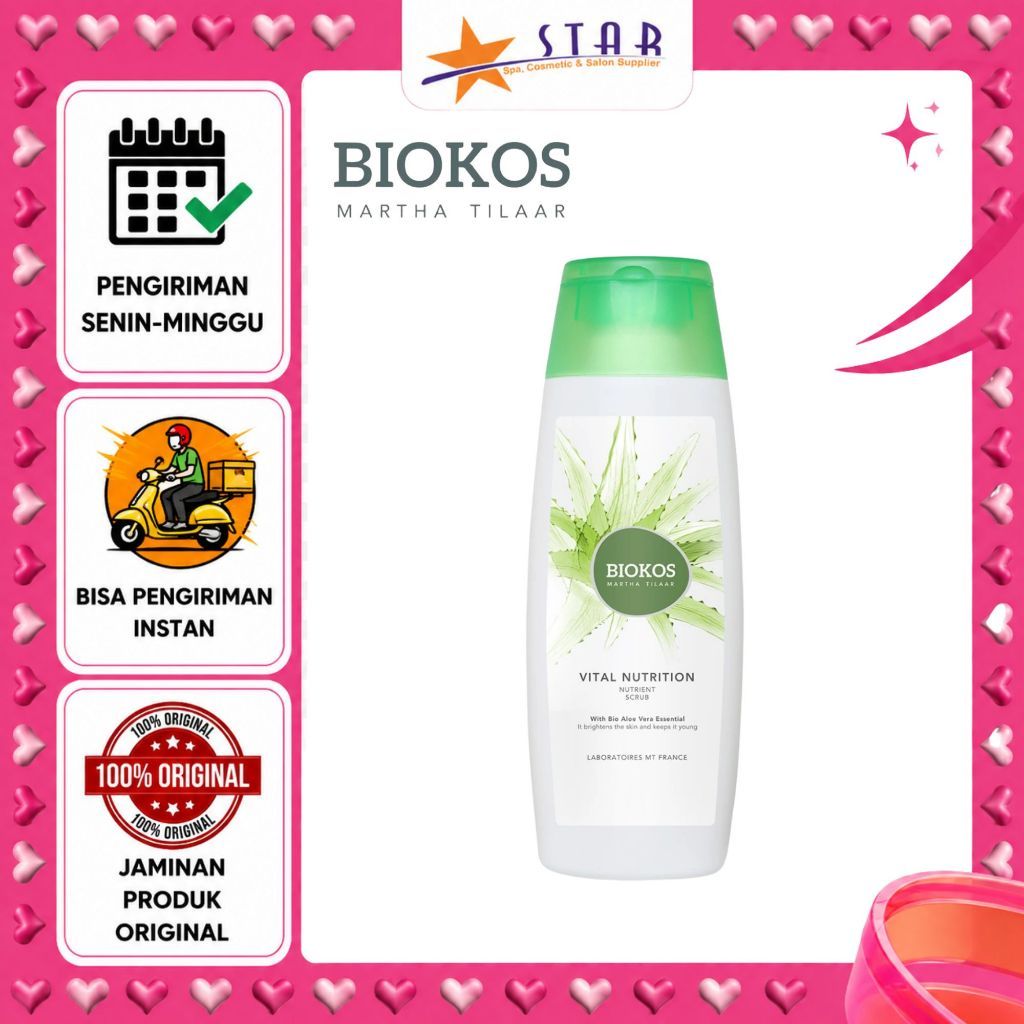 * STAR * Biokos Vital Nutrition NT Scrub Salon 150ml/Scrub wajah