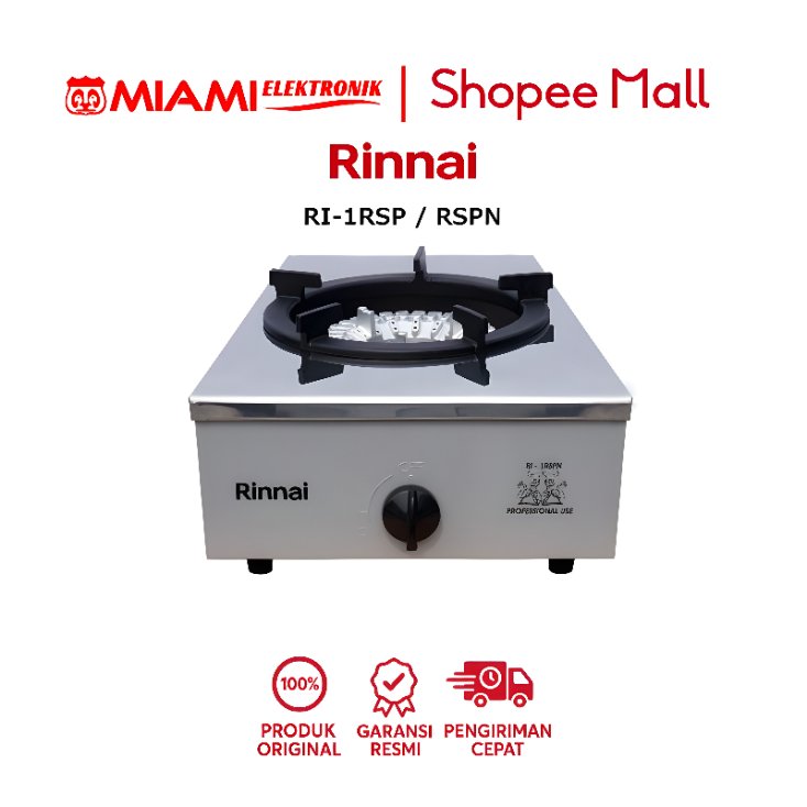 Rinnai RI-1RSP RI-1RSPN Kompor Gas 1 Tungku Professional Use