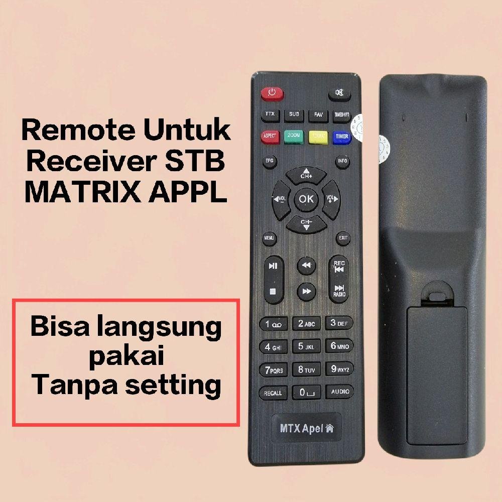 Remot Remote Untuk STB Set Top Box Matrix Aple Merah Bisa Langsung Pakai Tanpa Setting Kode