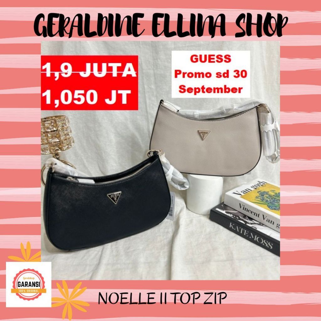 Tas wanita sale Guess original 100% shoulder bag seri ZALINA MINI TOP ZIP