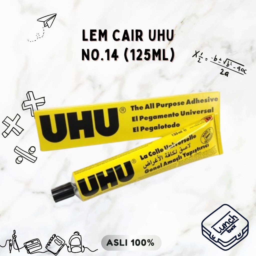 [ARION STORE] LEM CAIR UHU 125 ML / LEM UHU SERBAGUNA BESAR / LEM UHU ALL-PURPOSE 125ML [PCS]