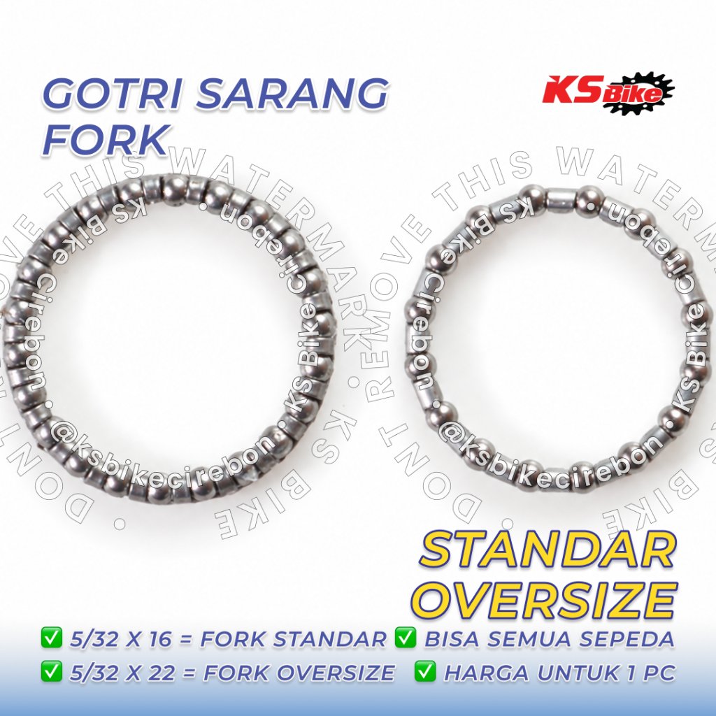 Pelor Sarang 5/32 x 16 Fork Standar 5/32 x 22 Fork Oversize | Gotri Bearing Set Headset Sepeda - Got