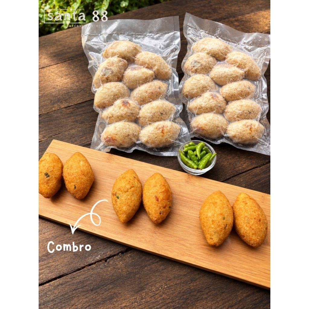 Santa88 Frozen Combro Isi 10 | Combro Oncom Crispy Jumbo Frozen Food | Camilan Siap Goreng