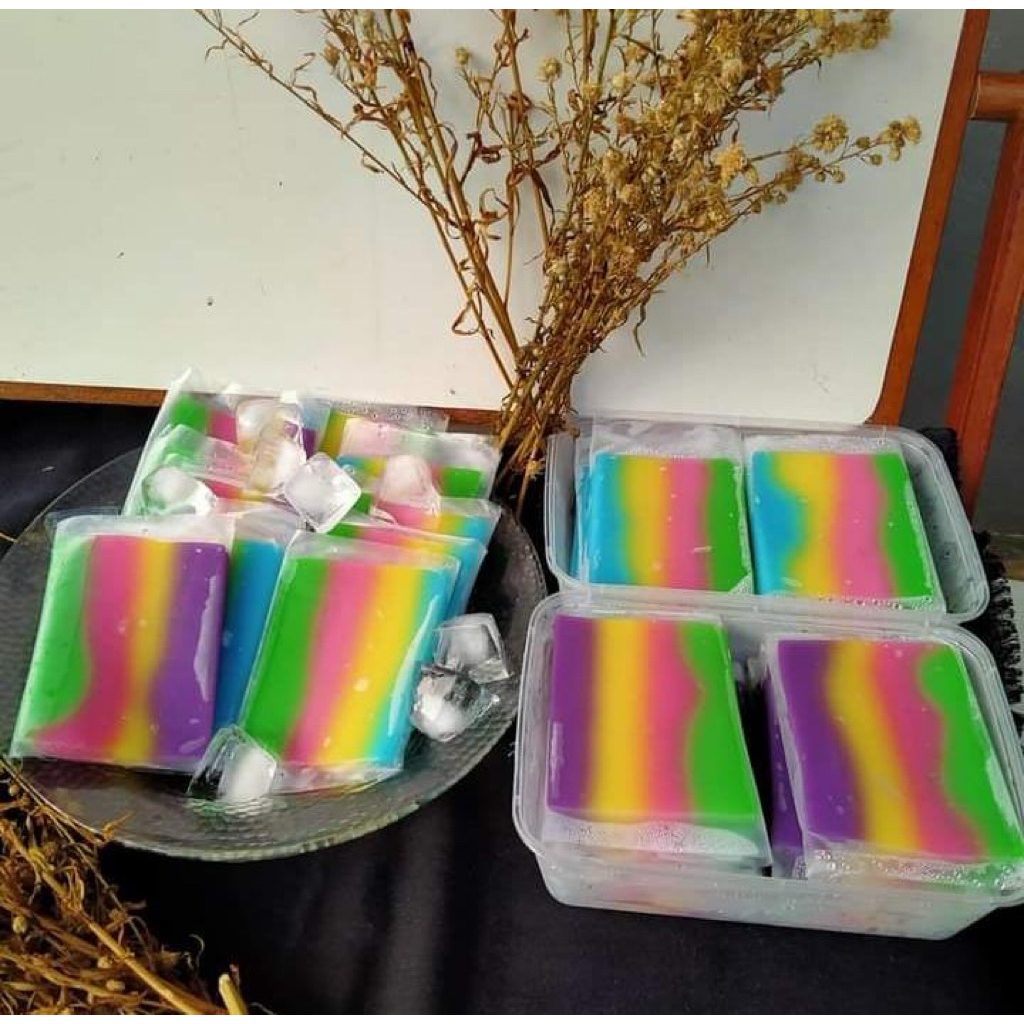 Kue Gabus/Es Gabus Jadul Pelangi