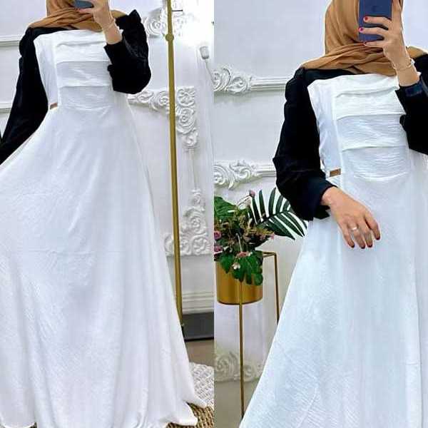GAMIS TERBARU 2026 ADERA DRESS CRINKLE AIRFLOW KOMBINASI FASHION MUSLIM DRESS SIZE M-L-XL WARNA 9