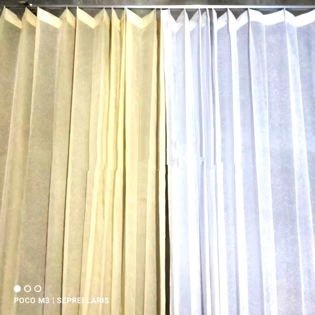 Vitrase Gorden Polos Vitrase Gorden Gorden Siang Vitrase Transparan Motif salju