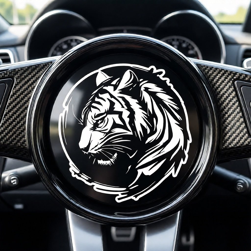 Stiker Macan Tiger Bulat Cutting Sticker Motor Murah / Sticker Macan