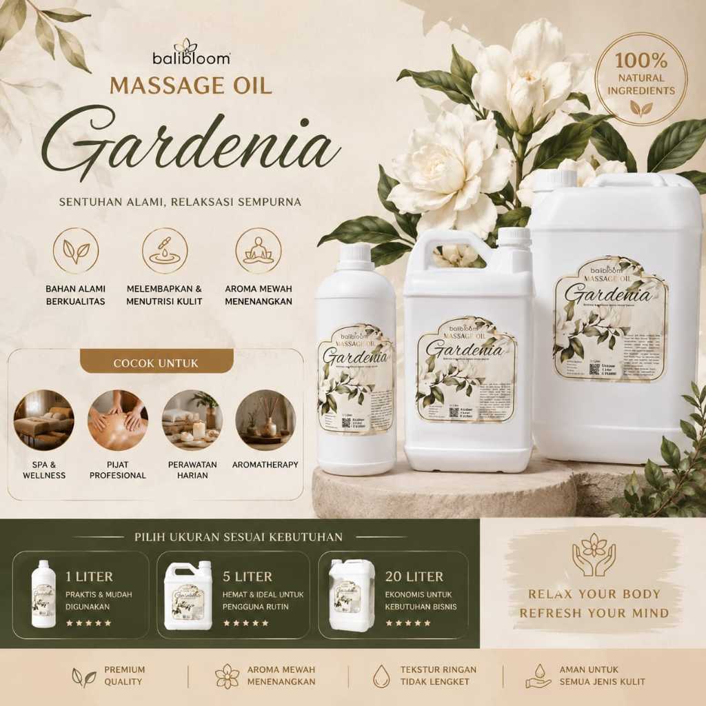 Massage Oil 1 Liter/5 liter Balibloom