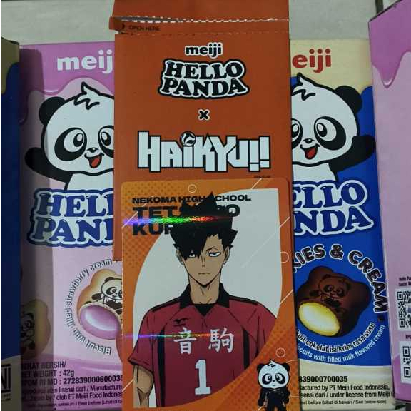 Photocard Haikyuu x Hello Panda Official Alfamart - Tetsuro Kuroo / Atsumu Miya / Osamu Miya
