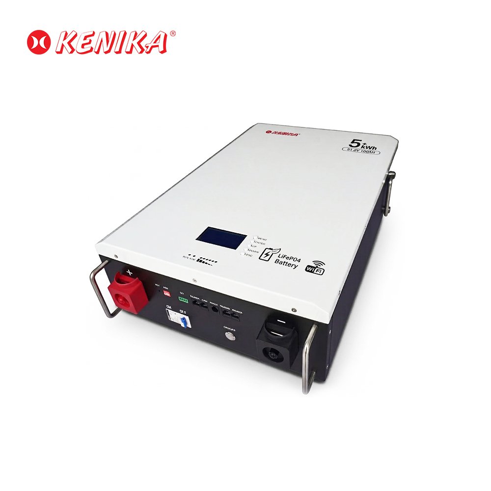 Baterai Lifepo4 100Ah 51.2V/ 5.12Kwh 6000 cycles @80% DOD- Kenika KLW 5100 Wallmounted Lithium LiFeP