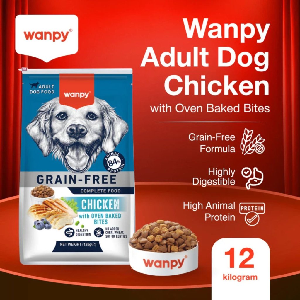 Wanpy Dog Food Grain Free Adult Chicken 12kg