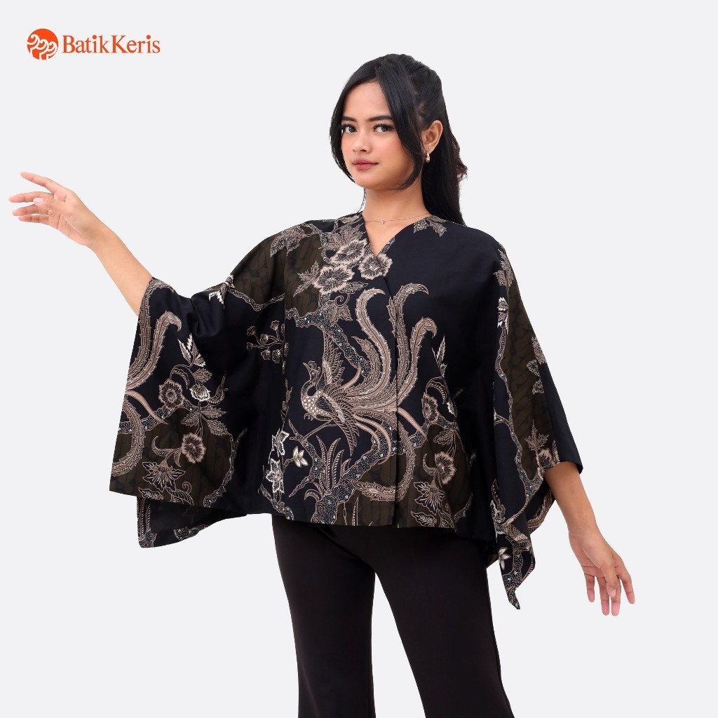 Batik Keris Outer Batik Kelelawar leher V Kc Depan Motif Keris Gita Kayana