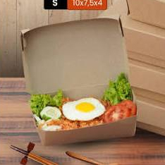 Paper Lunch Box Coklat Craft Murah SIAP PAKAI Isi 50pcs Craft Tebal Kotak Makan Kertas Medan