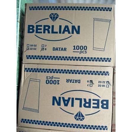 1 Kardus Cup 22oz 8gram Berlian Cup Berlian