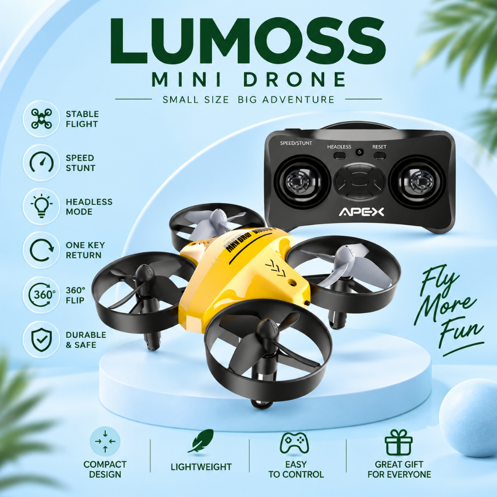 Lumoss - MINI DRONE APEX GD-65A MINI RACING DRONE LEBAH
