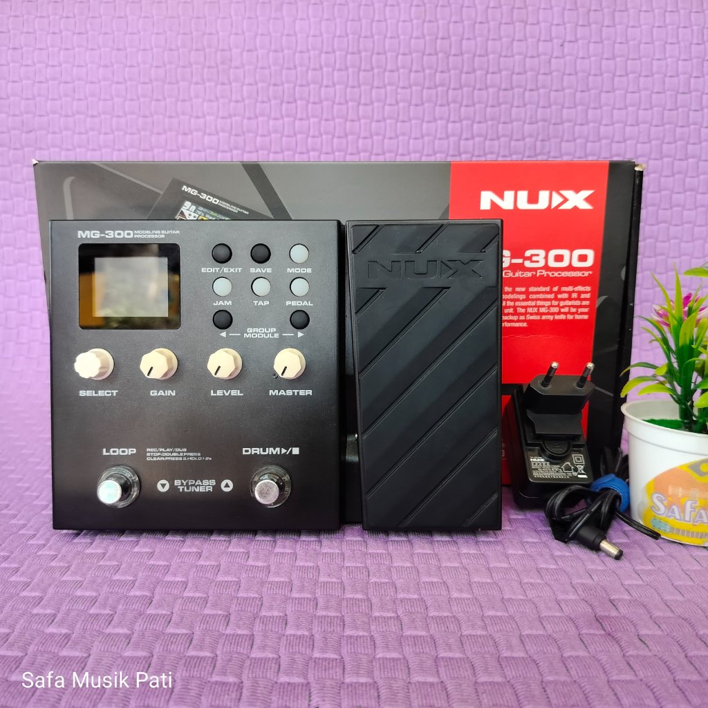 NUX MG-300 Efek Gitar Second, Lengkap Kardus, Normal Original, No MInus, Kondisi Sangat Terawat