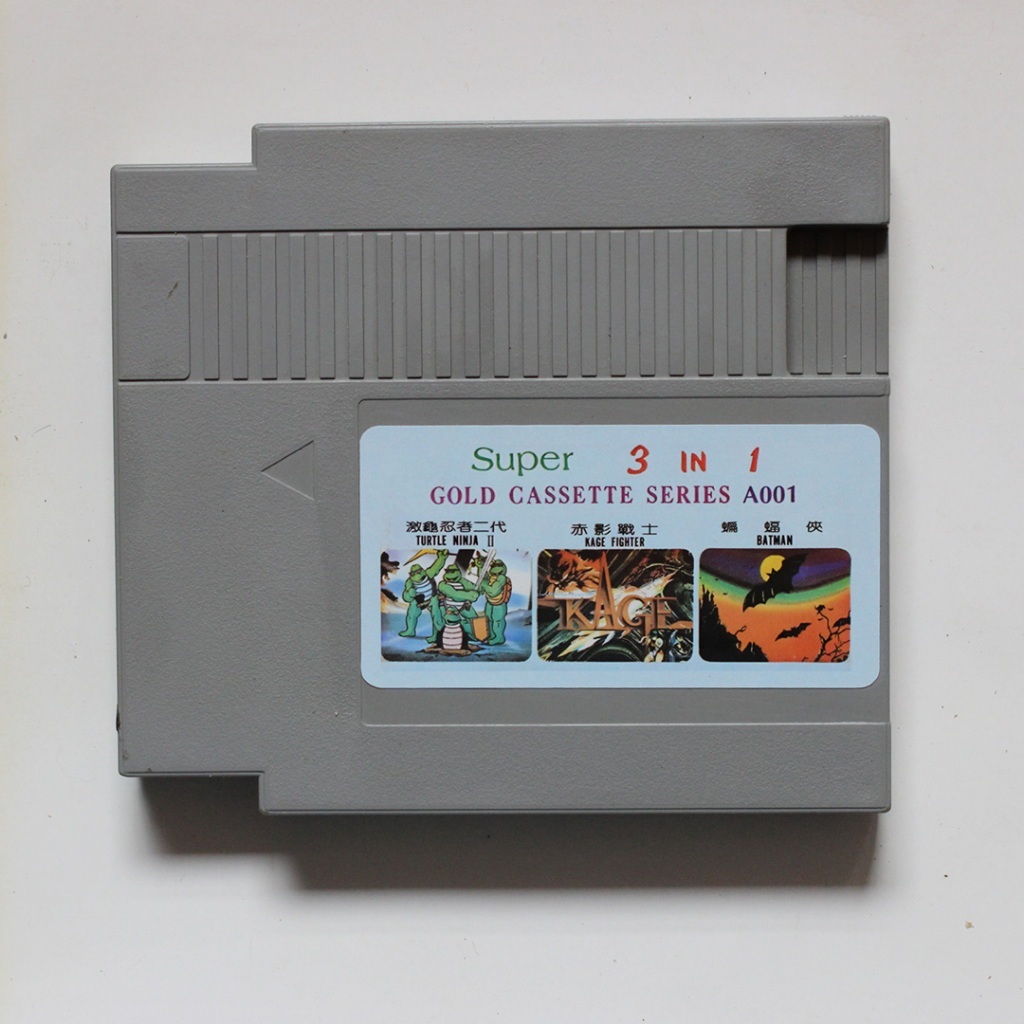 Kaset Nintendo NES 3 in 1 TMNT 2 Ninja Turtles Kage Batman Tested Normal Game Jadul Spica 8 Bit
