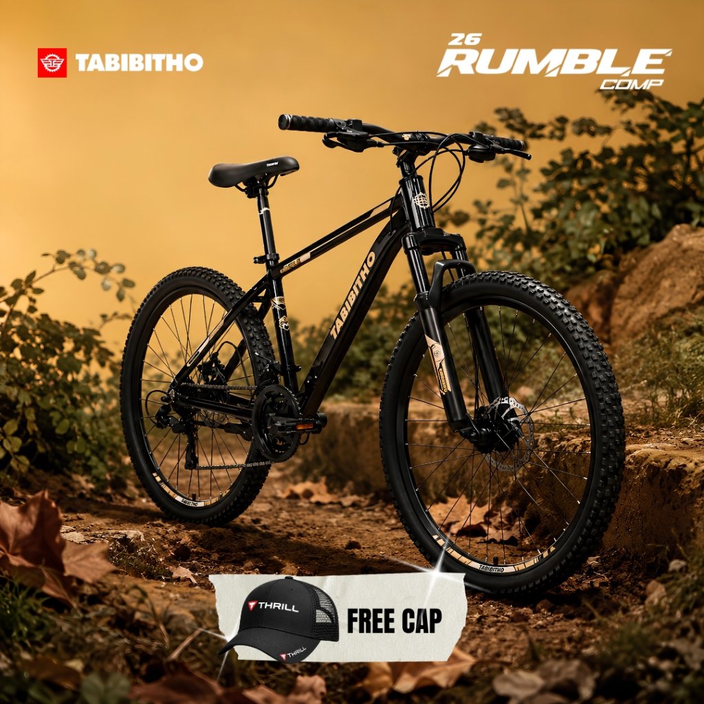 SEPEDA GUNUNG 26 MTB TABIBITHO RUMBLE COMP- FRAME ALLOY