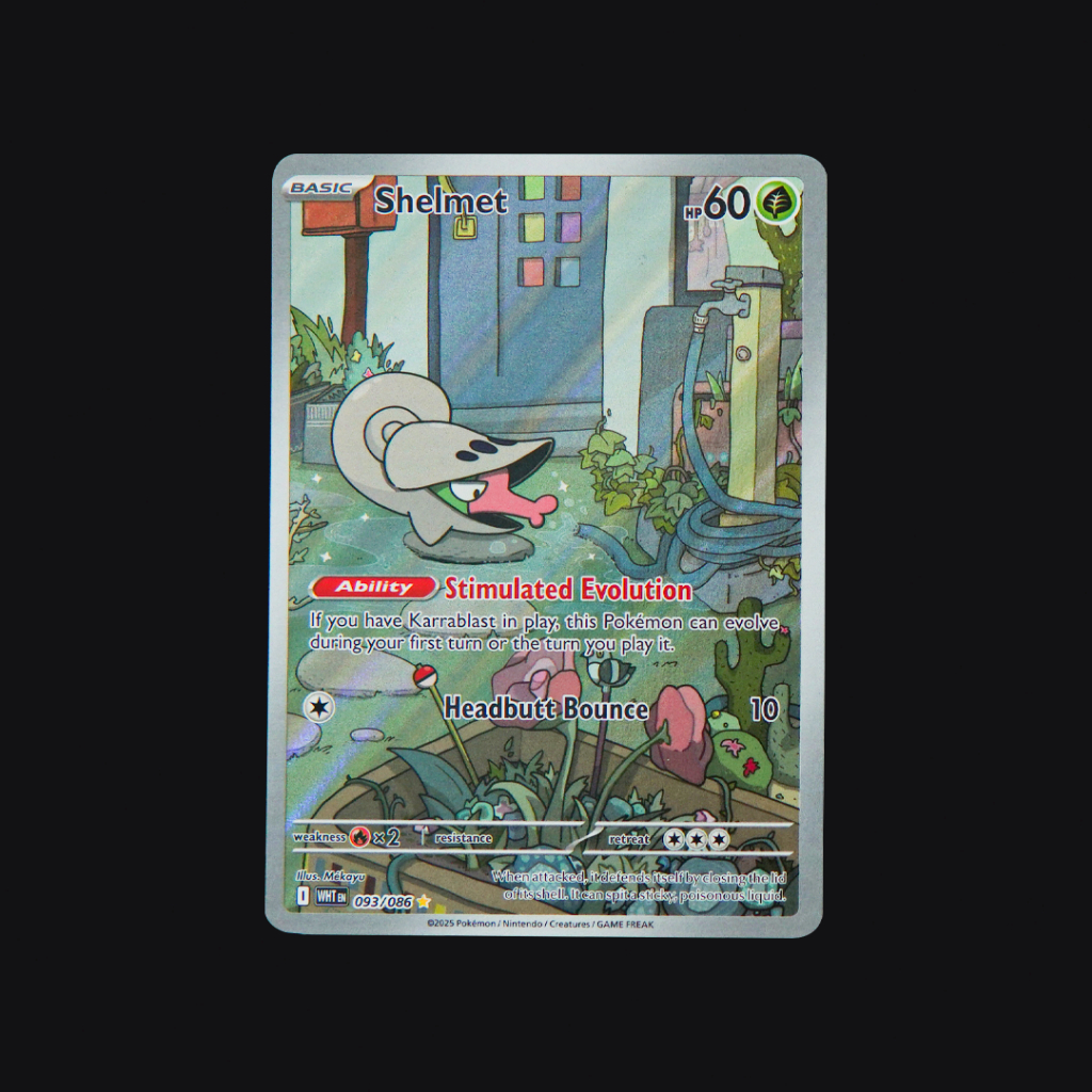 Shelmet Illustration Rare White Flare 093/086