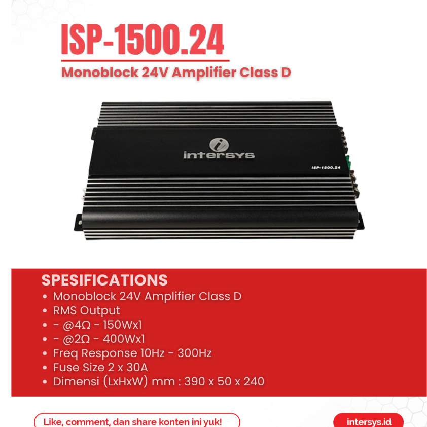 INTERSYS MONOBLOCK ISP-1500.24 (24 VOLT)