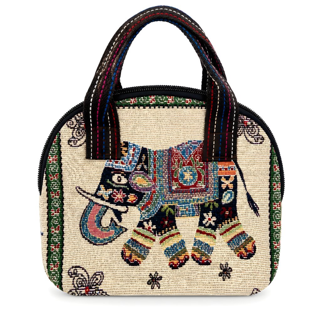 Tas Thailand Fashion Jinjing/Tas Kanvas Mini/Tas Etnik Resleting Satu