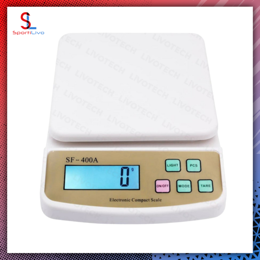 SPORTILIVO Kitchen Scale SF-400 A / SF400A Timbangan Dapur Digital 10Kg SF-400A