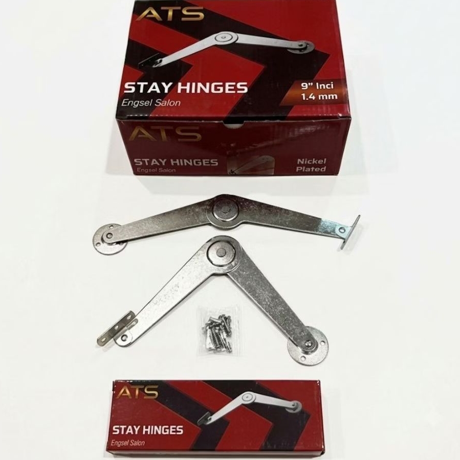 Engsel Salon 5" 9" inch Stainless Steel Sikutan Penahan Jendela