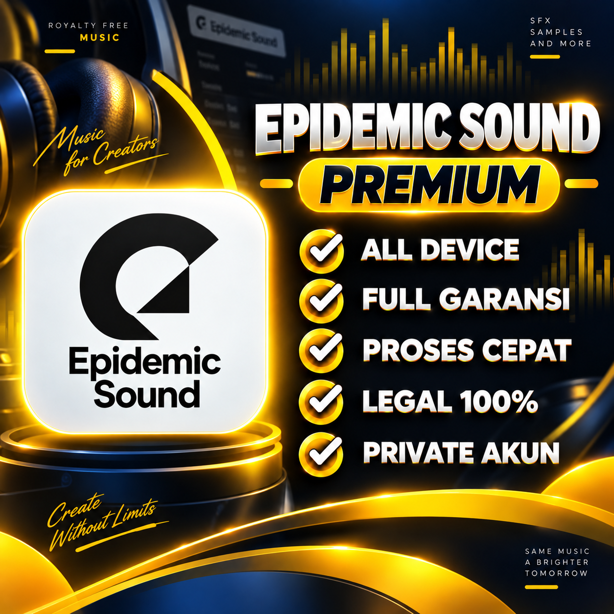 Epidemic Sound Premium 1 Bulan  Bergaransi