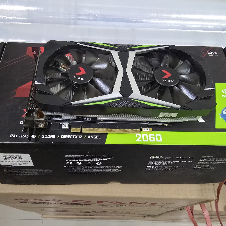 PNY RTX 2060 - 6GB VGA Bekas GPU Mulus Terawat Masih Segel Gaming Only