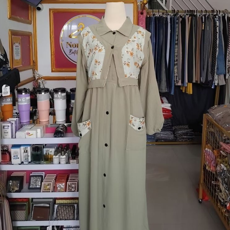 Gamis Remaja Model Rompi Menyatu By Rizky Collection