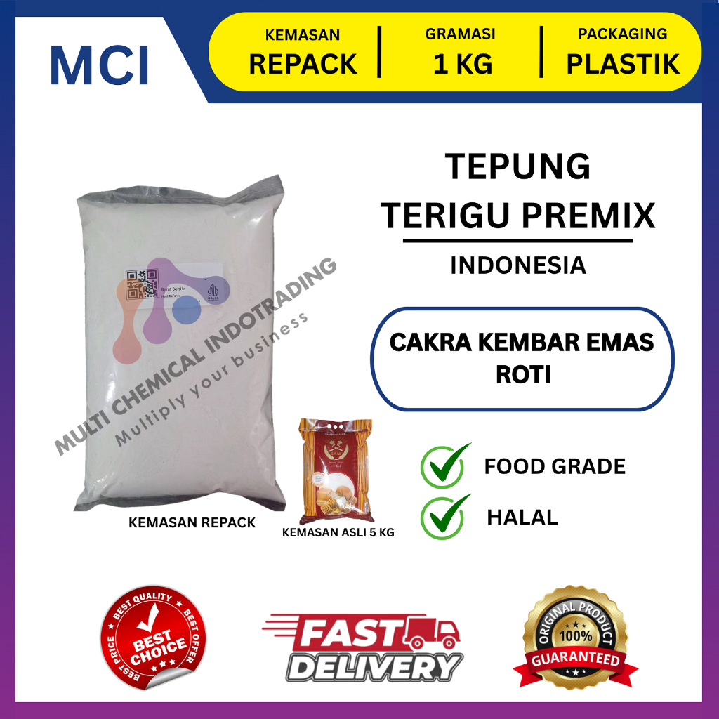 CAKRA KEMBAR EMAS ROTI / TEPUNG TERIGU ROTI CAKRA KEMBAR EMAS - 1 KG