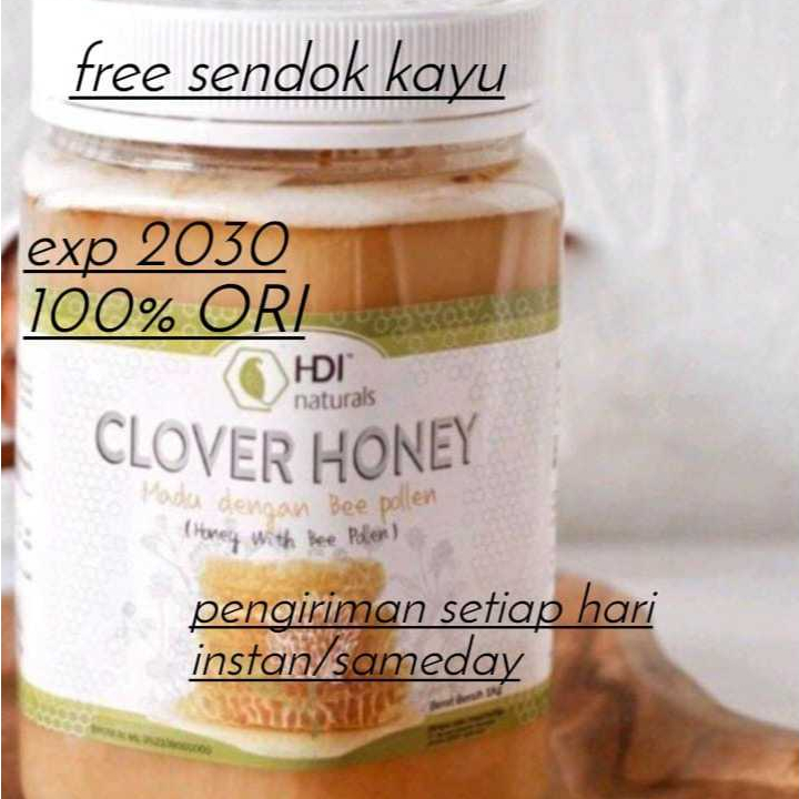Madu hdi 1kg clover honey original segel 100% exp 2030 free sendok kayu