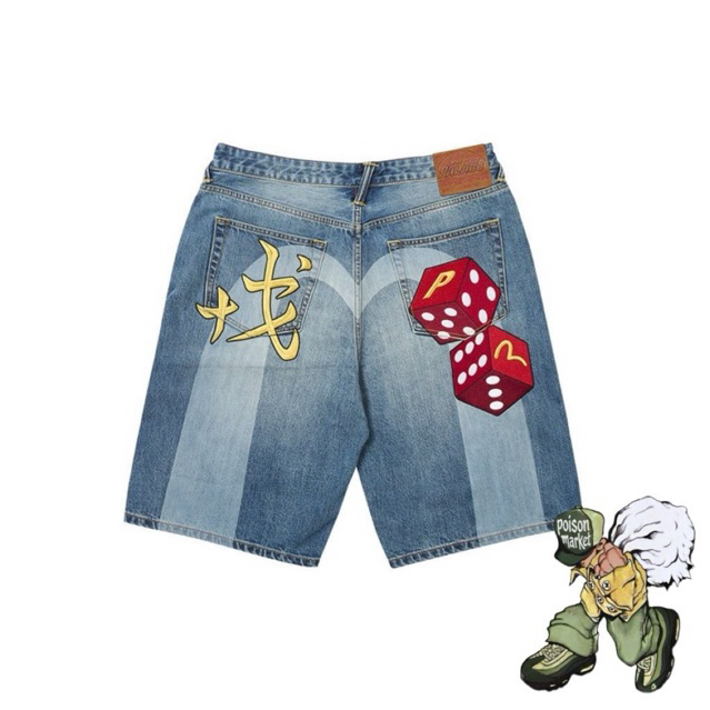Palace X Evisu Dice Denim short FW24