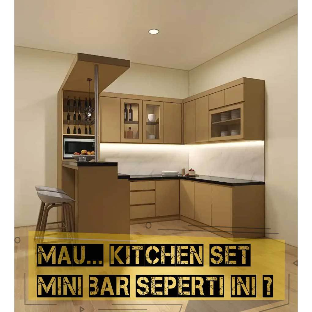 Custom Kitchen set dengan Meja bar - Mini bar