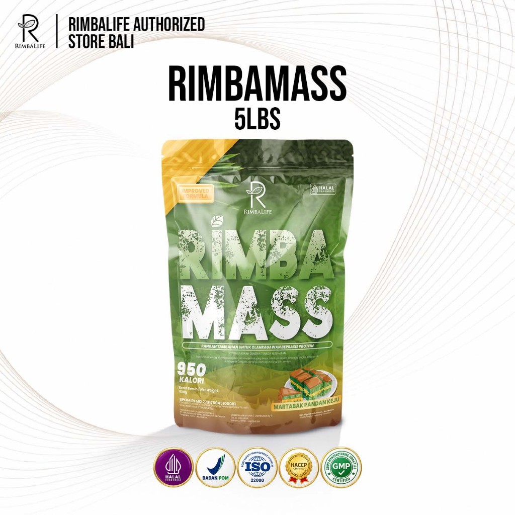 Rimbalife Rimba Mass Gainer 5 Lbs Susu Protein Tinggi Protein Strawberry