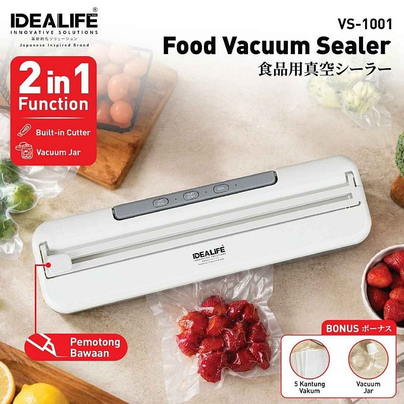 IDEALIFE - Food Vacuum Sealer – Pembungkus Vacuum - VS-1001