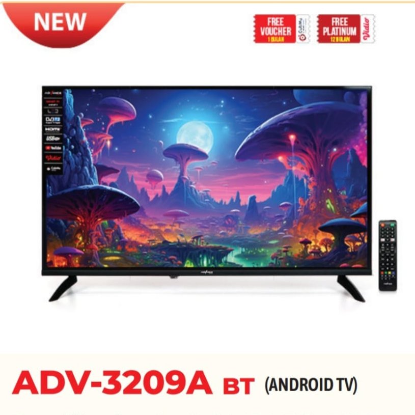 NEW ADVANCE LED TV ADV-3209A BT (ANDROID TV) BLUETOOTH