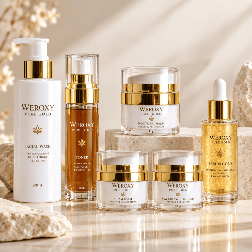 "Oxytera Pure Gold Paket Skincare Premium – Hilangkan Flek, Anti aging, Wajah Putih Glowing"