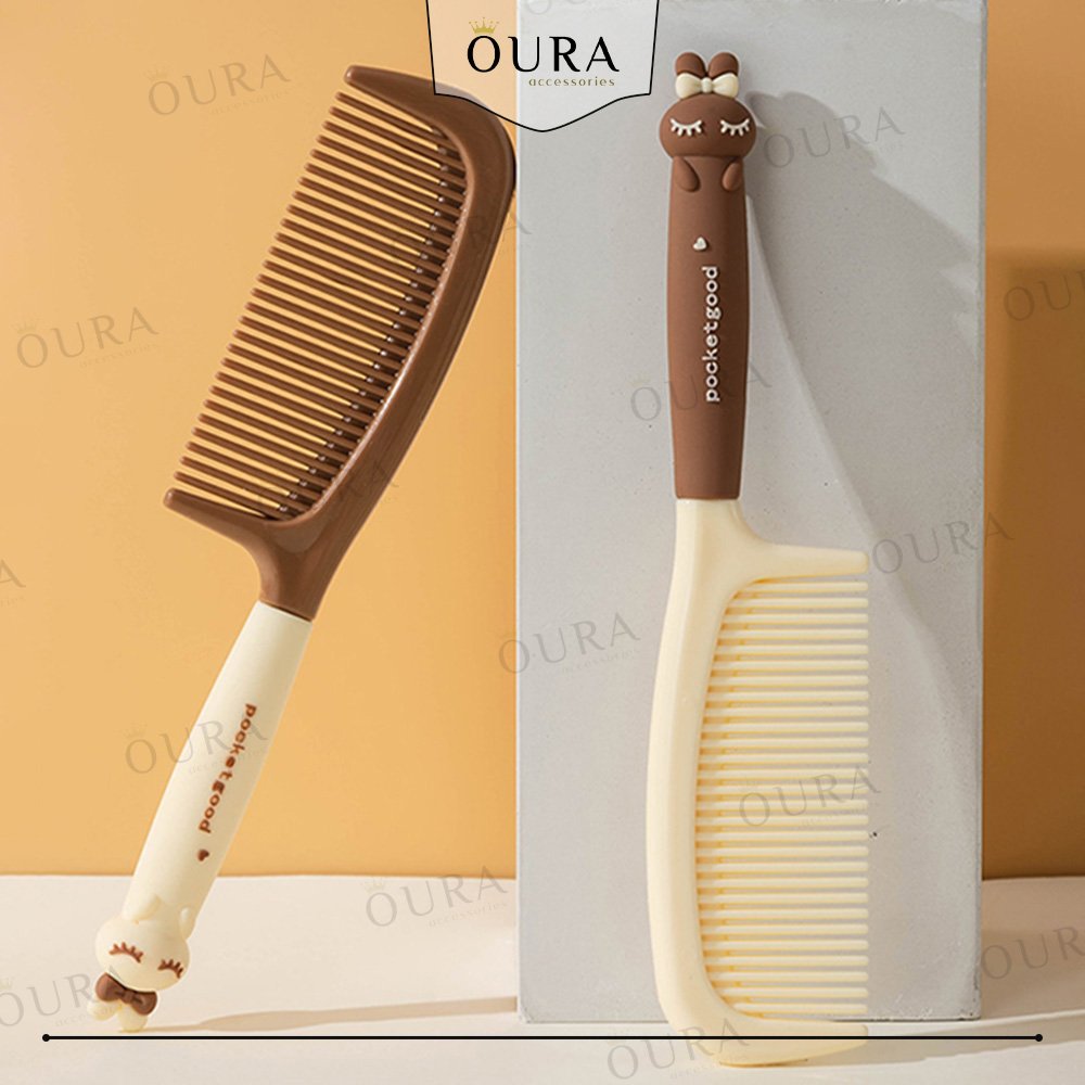 Sisir Rambut Karakter Rabbit Micky Hair Comb Bunny Lucu dengan Gagang Anti Rontok