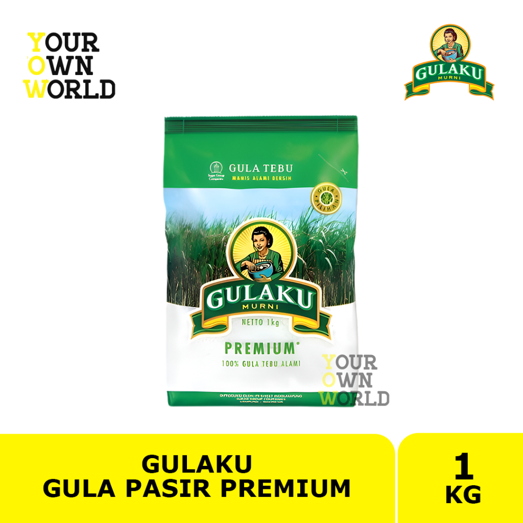 GULAKU Gula Pasir Premium (Hijau) 1kg | GULAKU Gula Pasir Premium (Hijau) 1000g