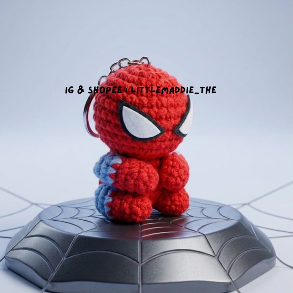 Boneka Rajut Spiderman Handmade Unik Souvenir