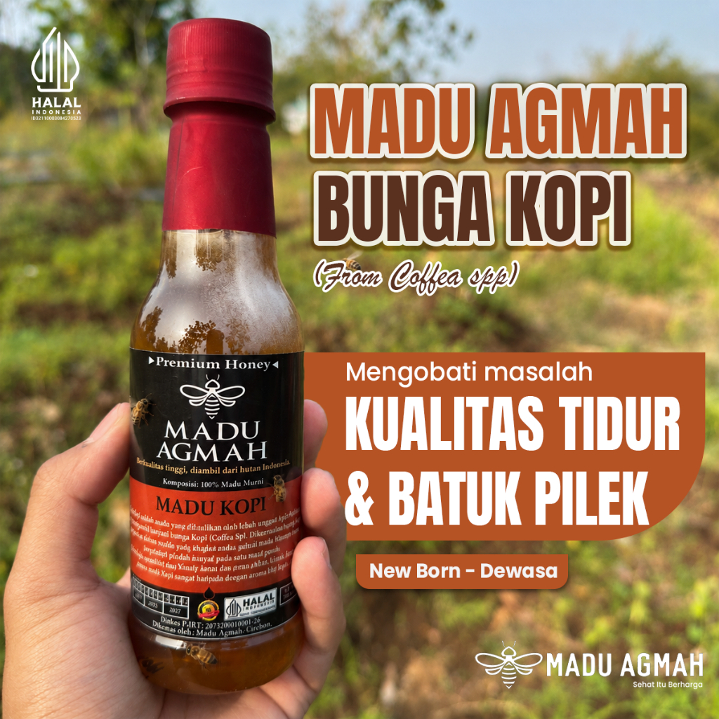 Madu Agmah Nektar Bunga Kopi Murni & Asli Raw Honey